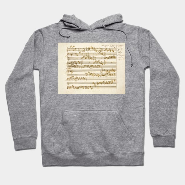 Mozart | Amadeus Mozart original manuscript score Hoodie by Musical design